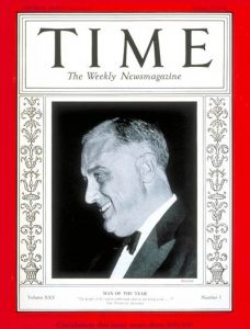 Franklin Roosevelt as Time man of the year